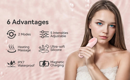 Sonic Waterproof Facial Cleansing Brush Rechargeable Scrubber Exfoliating Vibrating Deep Clean Face Cleaner Skin Care Tool