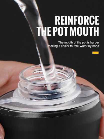 WRELS Water Bottle TPU Folding Soft Flask Outdoor Sport Water Bag Collapsible Water Bottle 500ml For Running Camping BPA Free