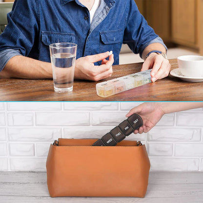 1PCS Small Weekly Pill Organizer 7 Days,Pocket Daily Pill Case, Daily Planner, Pill Box for Pills/Vitamin/Fish Oil/Supplements