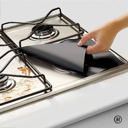 4 Pieces 27 Cm Gas Stove Surface Protection Pad Washable Oil And Dirt Resistant Kitchen Cleaning Accessories