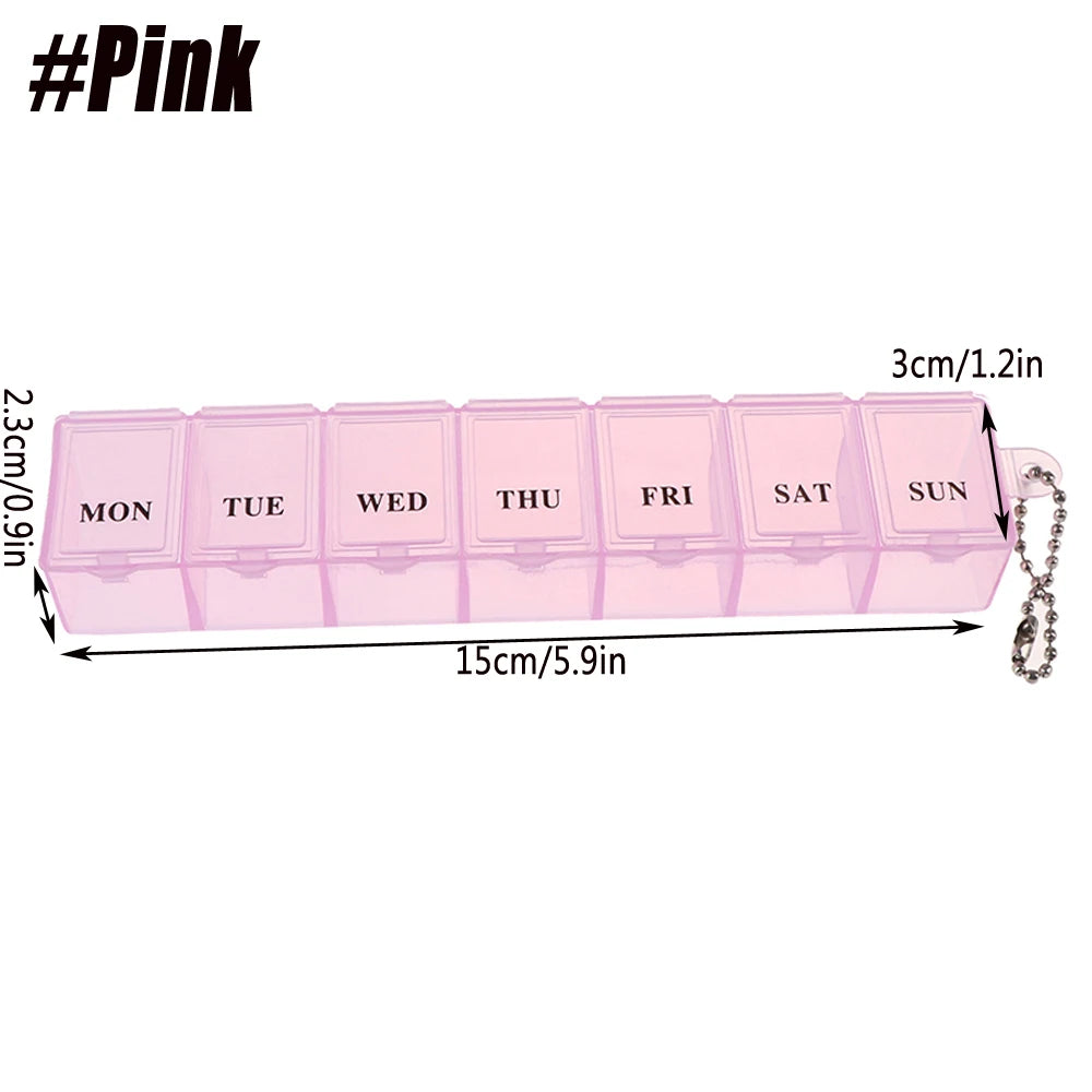1PCS Small Weekly Pill Organizer 7 Days,Pocket Daily Pill Case, Daily Planner, Pill Box for Pills/Vitamin/Fish Oil/Supplements