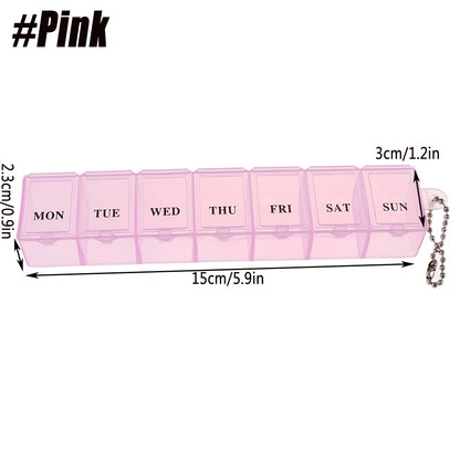 1PCS Small Weekly Pill Organizer 7 Days,Pocket Daily Pill Case, Daily Planner, Pill Box for Pills/Vitamin/Fish Oil/Supplements