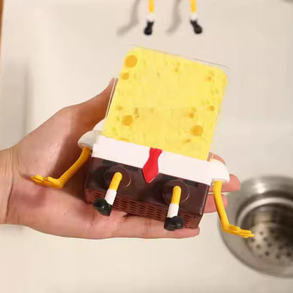 1PC Creative Drainage Rack Home Kitchen Sink Shelf Dishwashing Brush Wipe Sink Wall Mounted Drainage Basket