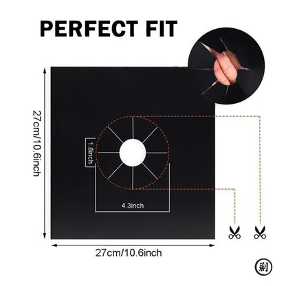 4 Pieces 27 Cm Gas Stove Surface Protection Pad Washable Oil And Dirt Resistant Kitchen Cleaning Accessories