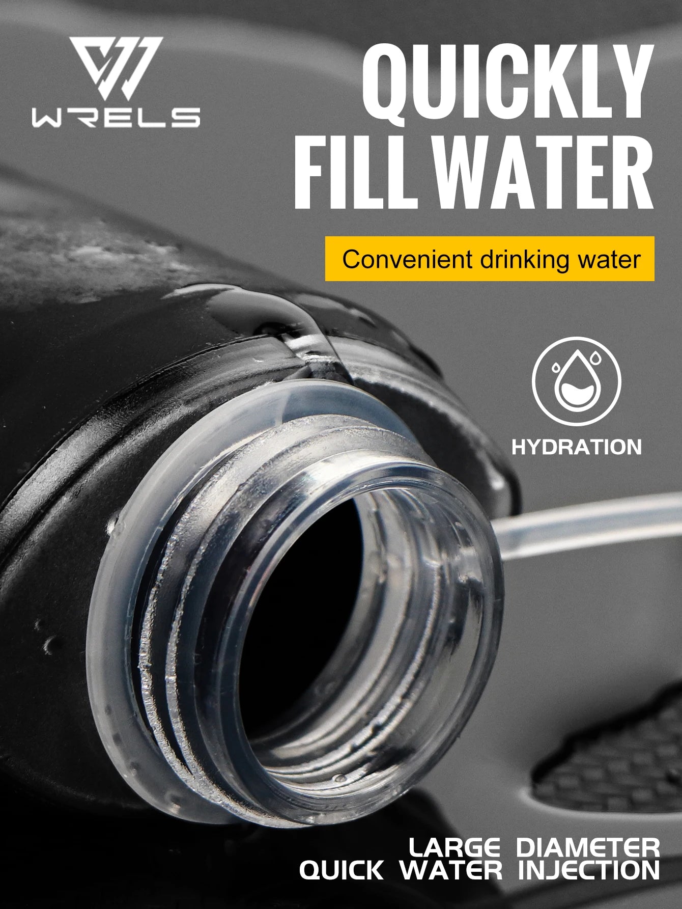 WRELS Water Bottle TPU Folding Soft Flask Outdoor Sport Water Bag Collapsible Water Bottle 500ml For Running Camping BPA Free