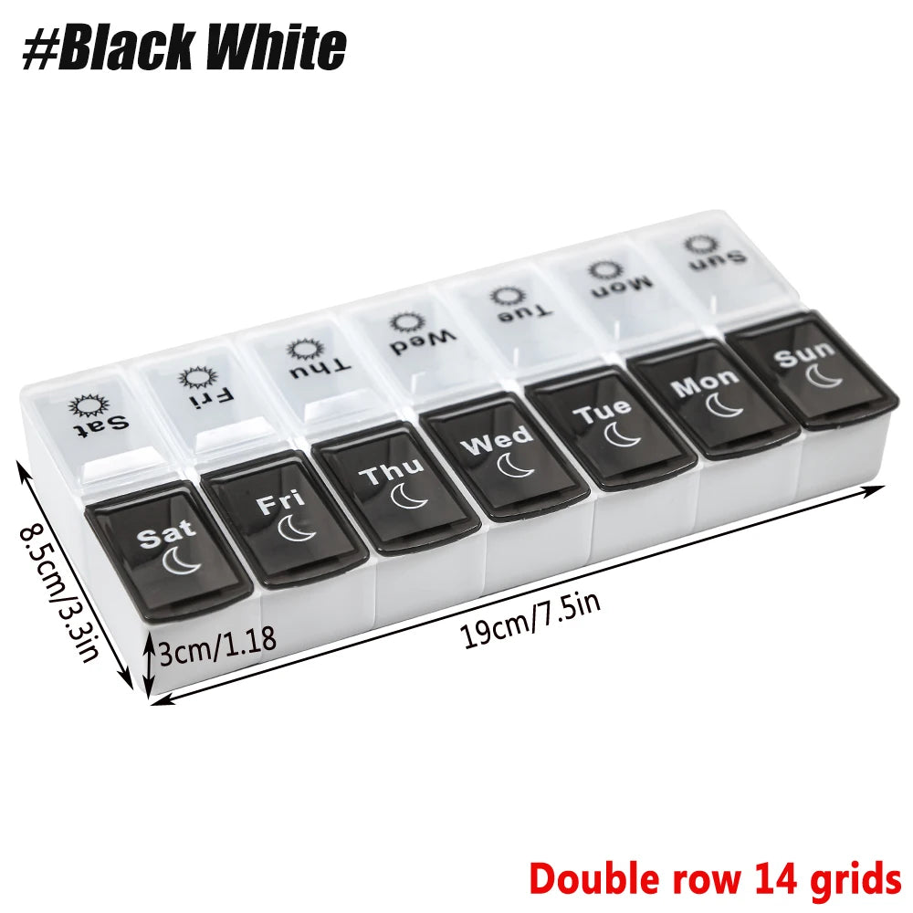 1PCS Small Weekly Pill Organizer 7 Days,Pocket Daily Pill Case, Daily Planner, Pill Box for Pills/Vitamin/Fish Oil/Supplements