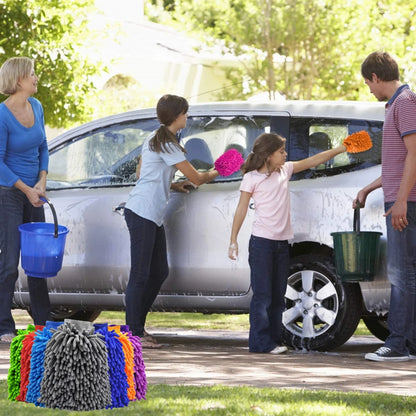 Microfiber Car Wash Mitt Double Sided Chenille Auto Gloves Ultra Absorbent Wash Car Sponge Scratch Free Microfiber Car Cleaning