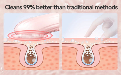 Sonic Waterproof Facial Cleansing Brush Rechargeable Scrubber Exfoliating Vibrating Deep Clean Face Cleaner Skin Care Tool