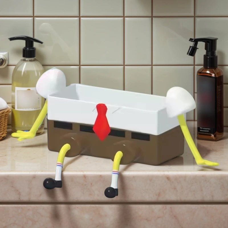 1PC Creative Drainage Rack Home Kitchen Sink Shelf Dishwashing Brush Wipe Sink Wall Mounted Drainage Basket