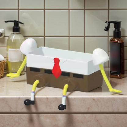 1PC Creative Drainage Rack Home Kitchen Sink Shelf Dishwashing Brush Wipe Sink Wall Mounted Drainage Basket