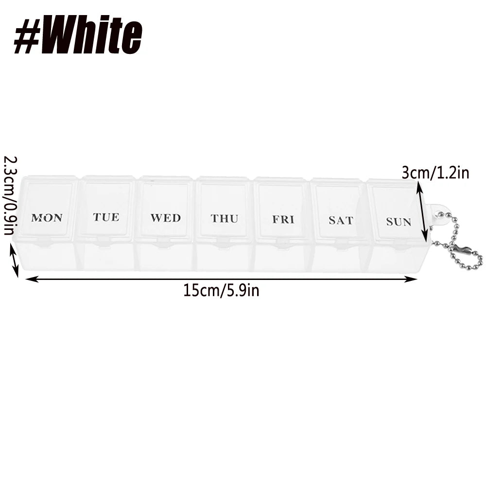 1PCS Small Weekly Pill Organizer 7 Days,Pocket Daily Pill Case, Daily Planner, Pill Box for Pills/Vitamin/Fish Oil/Supplements