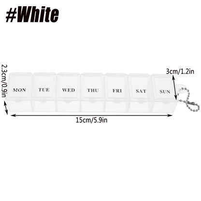 1PCS Small Weekly Pill Organizer 7 Days,Pocket Daily Pill Case, Daily Planner, Pill Box for Pills/Vitamin/Fish Oil/Supplements