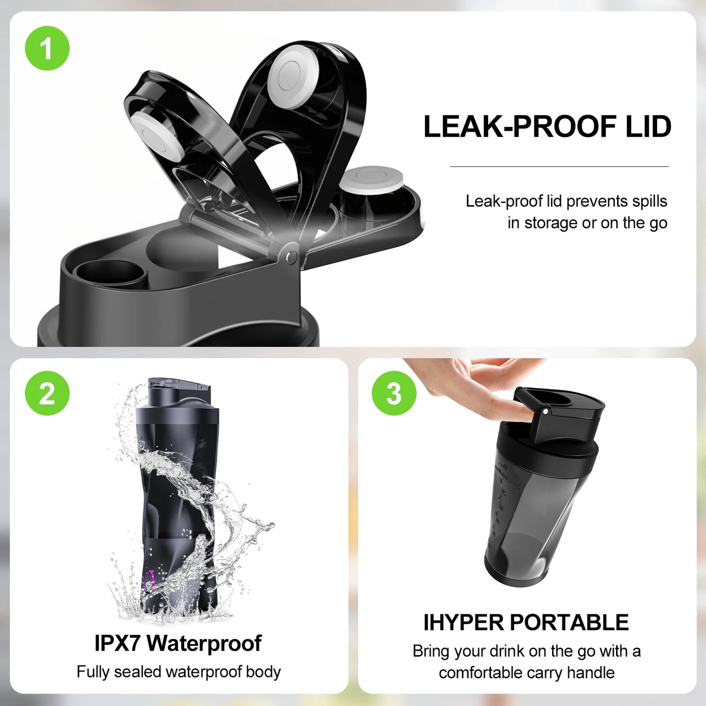 Electric Portable Juicer Fresh Fruit Mixer 700ML Multifunctional USB Rechargeable Shakes Smoothie Blender Outdoor Mixing Cup