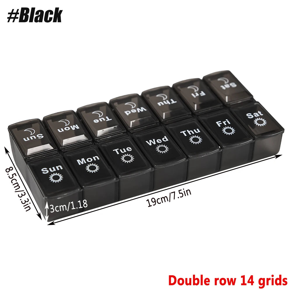 1PCS Small Weekly Pill Organizer 7 Days,Pocket Daily Pill Case, Daily Planner, Pill Box for Pills/Vitamin/Fish Oil/Supplements