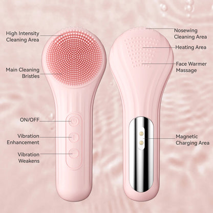 Sonic Waterproof Facial Cleansing Brush Rechargeable Scrubber Exfoliating Vibrating Deep Clean Face Cleaner Skin Care Tool