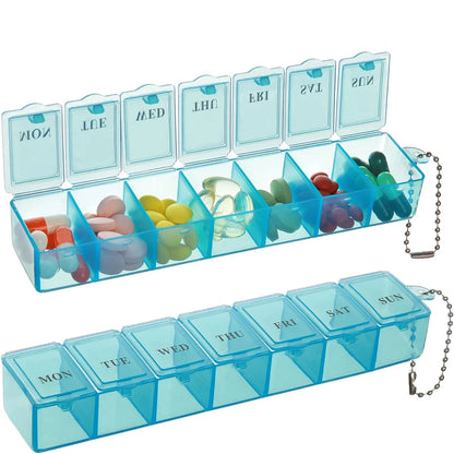 1PCS Small Weekly Pill Organizer 7 Days,Pocket Daily Pill Case, Daily Planner, Pill Box for Pills/Vitamin/Fish Oil/Supplements