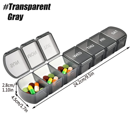 1PCS Small Weekly Pill Organizer 7 Days,Pocket Daily Pill Case, Daily Planner, Pill Box for Pills/Vitamin/Fish Oil/Supplements