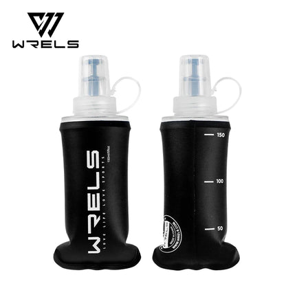 WRELS Water Bottle TPU Folding Soft Flask Outdoor Sport Water Bag Collapsible Water Bottle 500ml For Running Camping BPA Free