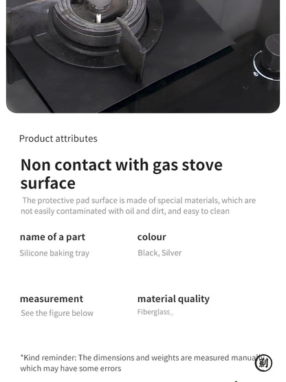 4 Pieces 27 Cm Gas Stove Surface Protection Pad Washable Oil And Dirt Resistant Kitchen Cleaning Accessories