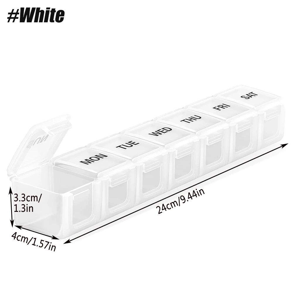 1PCS Small Weekly Pill Organizer 7 Days,Pocket Daily Pill Case, Daily Planner, Pill Box for Pills/Vitamin/Fish Oil/Supplements