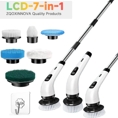 Household Cordless Spin Scrubber Kitchen Gadgets Hair Brushes Bathroom Broom Toilet Mops Electric Multipurpose Cleaning Brush