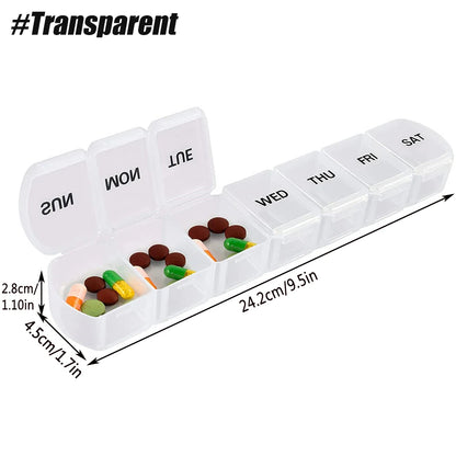 1PCS Small Weekly Pill Organizer 7 Days,Pocket Daily Pill Case, Daily Planner, Pill Box for Pills/Vitamin/Fish Oil/Supplements